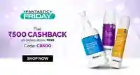  The Derma Co Fantastic Friday -Flat ₹500 CB on All Order Above ₹899